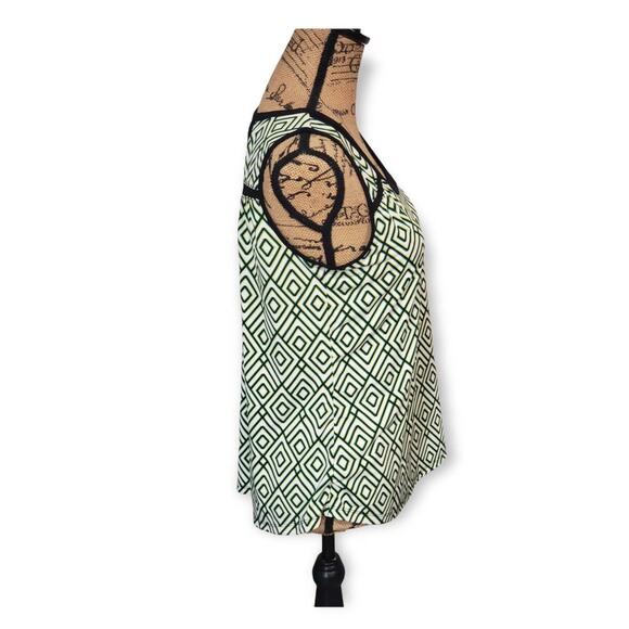 Worthington Green & Black Short Sleeved Tank Top - Size Medium - Picture 4 of 5